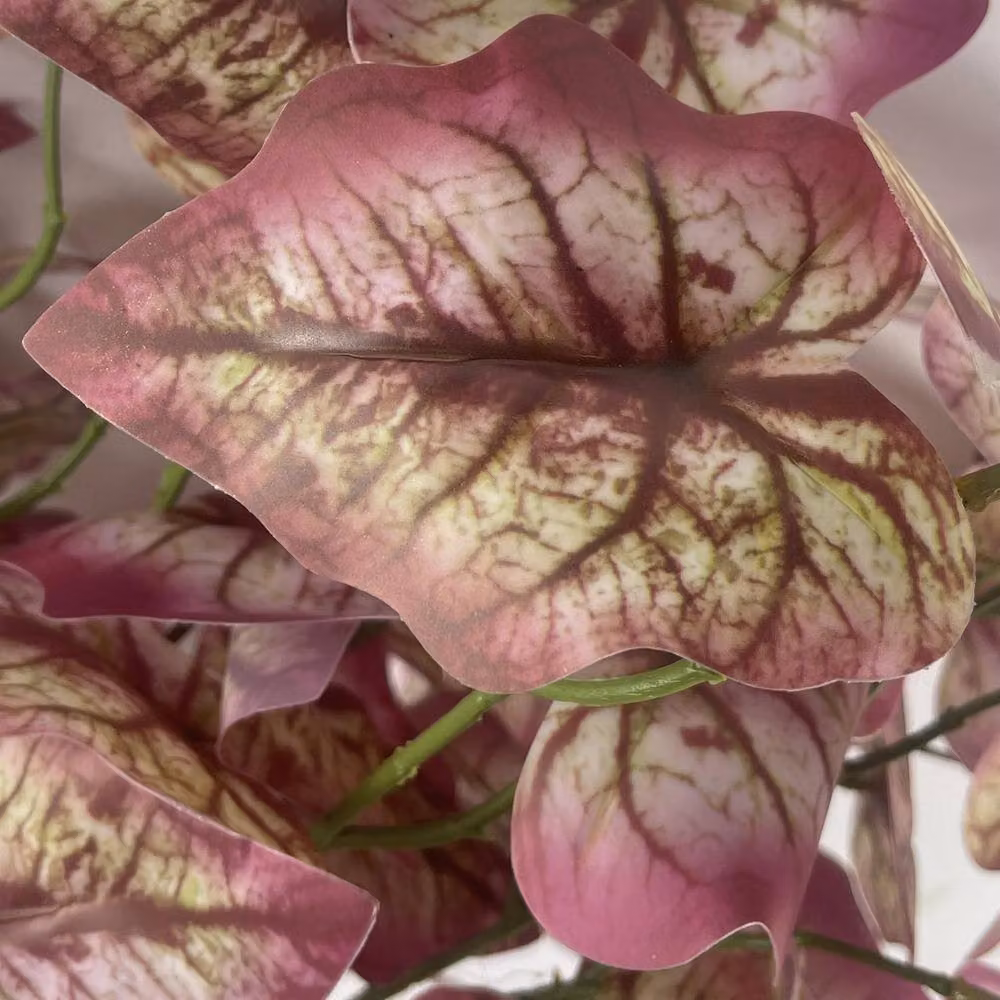 Pack of 6 Purple Artificial Leaf Faux Foliage Stems, 85cm – 6