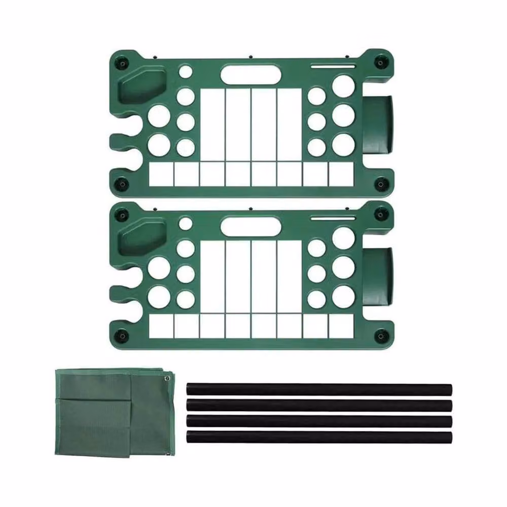 EONLION Garden Tool Storage Rack Holder with Pocket in Green, W: 100 cm, H: 200 cm – 3
