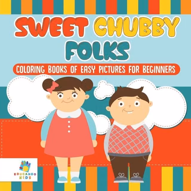 Educando Kids Sweet Chubby Folks Colouring Book for Beginners in Multicolour