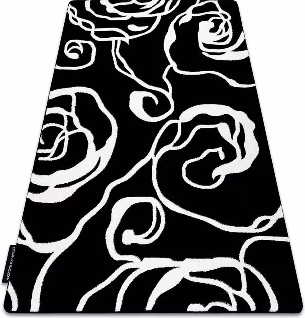 RugsX Hampton Geometric Rectangular Rug in Black, W: 80 cm, L: 150 cm