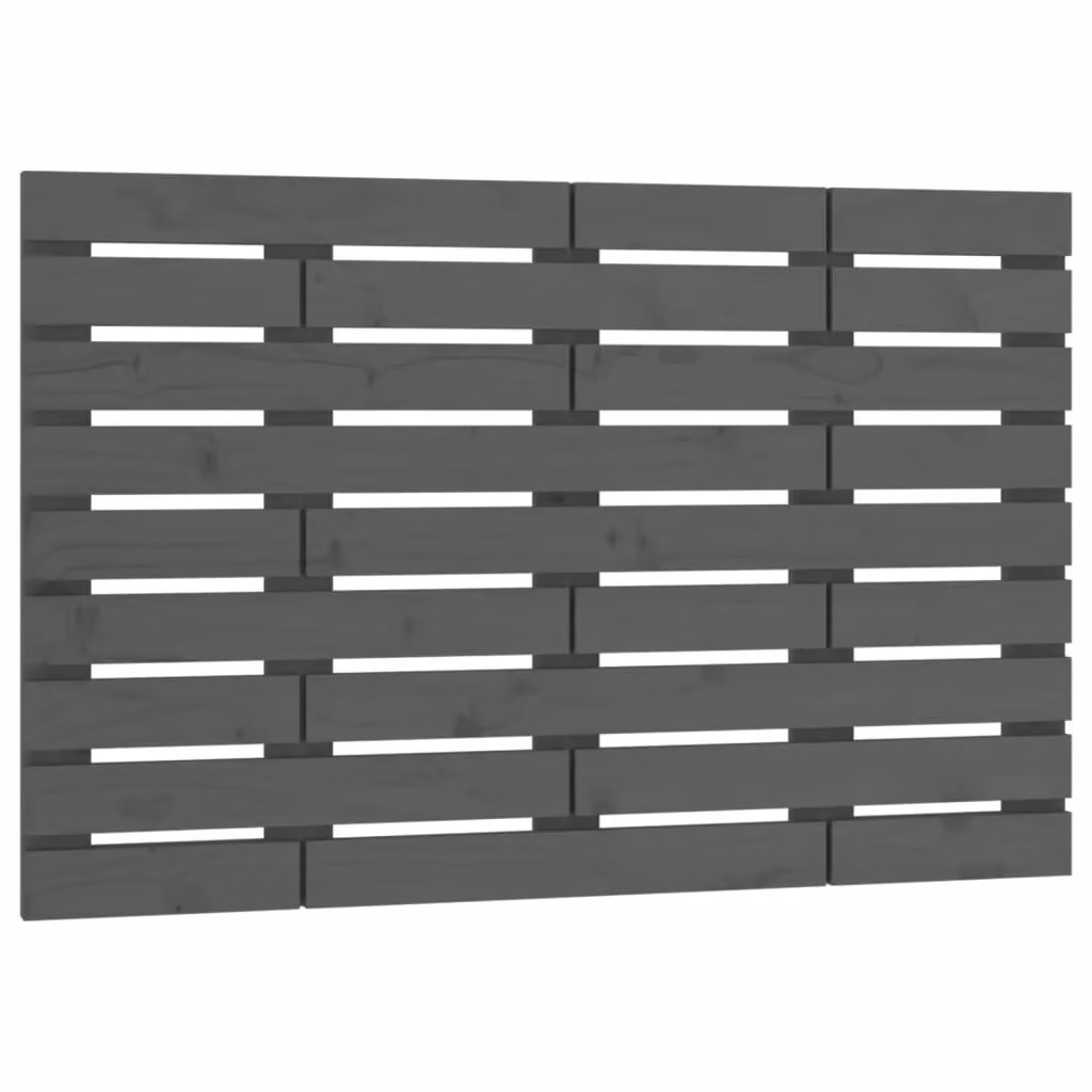 Berkfield Home Grey Rustic Solid Pine Wall Mount Headboard W/D/H: 106 x 3 x 63 cm – 2