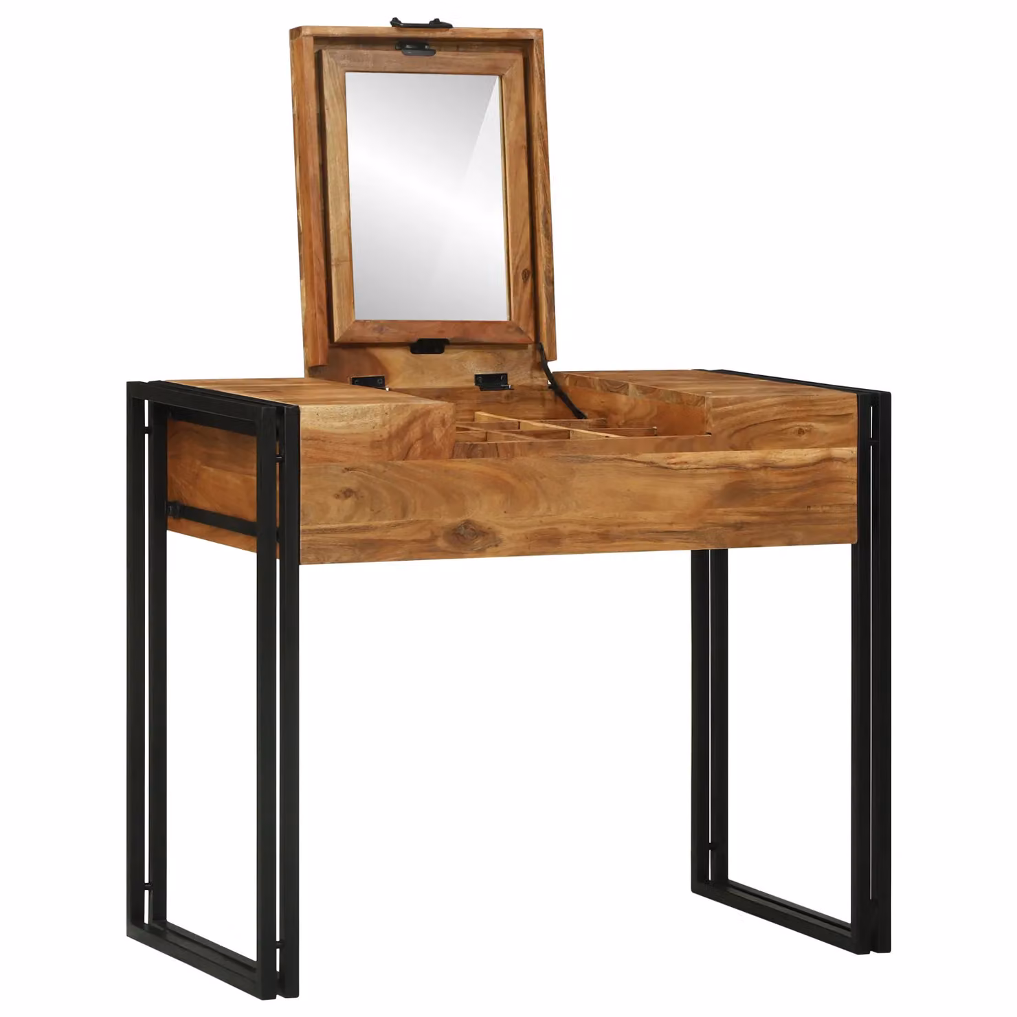 Berkfield Home Modern Acacia Wood Dressing Table in Brown, W: 90 cm, D: 50 cm, H: 75 cm – 2