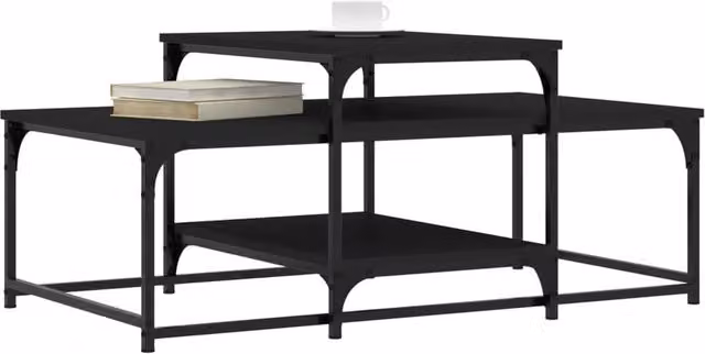 Berkfield Home Modern Black Decorative Coffee Table, W/D/H: 102 x 60 x 45 cm