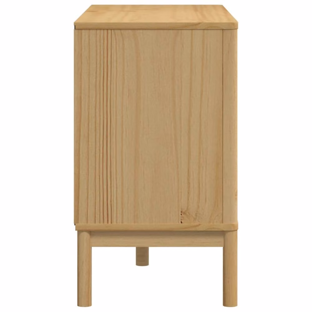 Berkfield Home Beautiful FLORO Chest of Drawers in Wax Brown Solid Pine Wood, W/D/H: 111.0 x 73.5 x 43.0 cm – 3