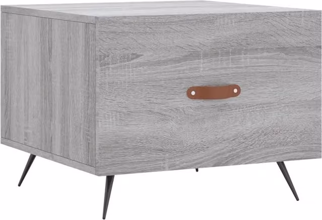 Berkfield Home Grey Sonoma Square Coffee Table, W/D/H: 50 x 50 x 40 cm