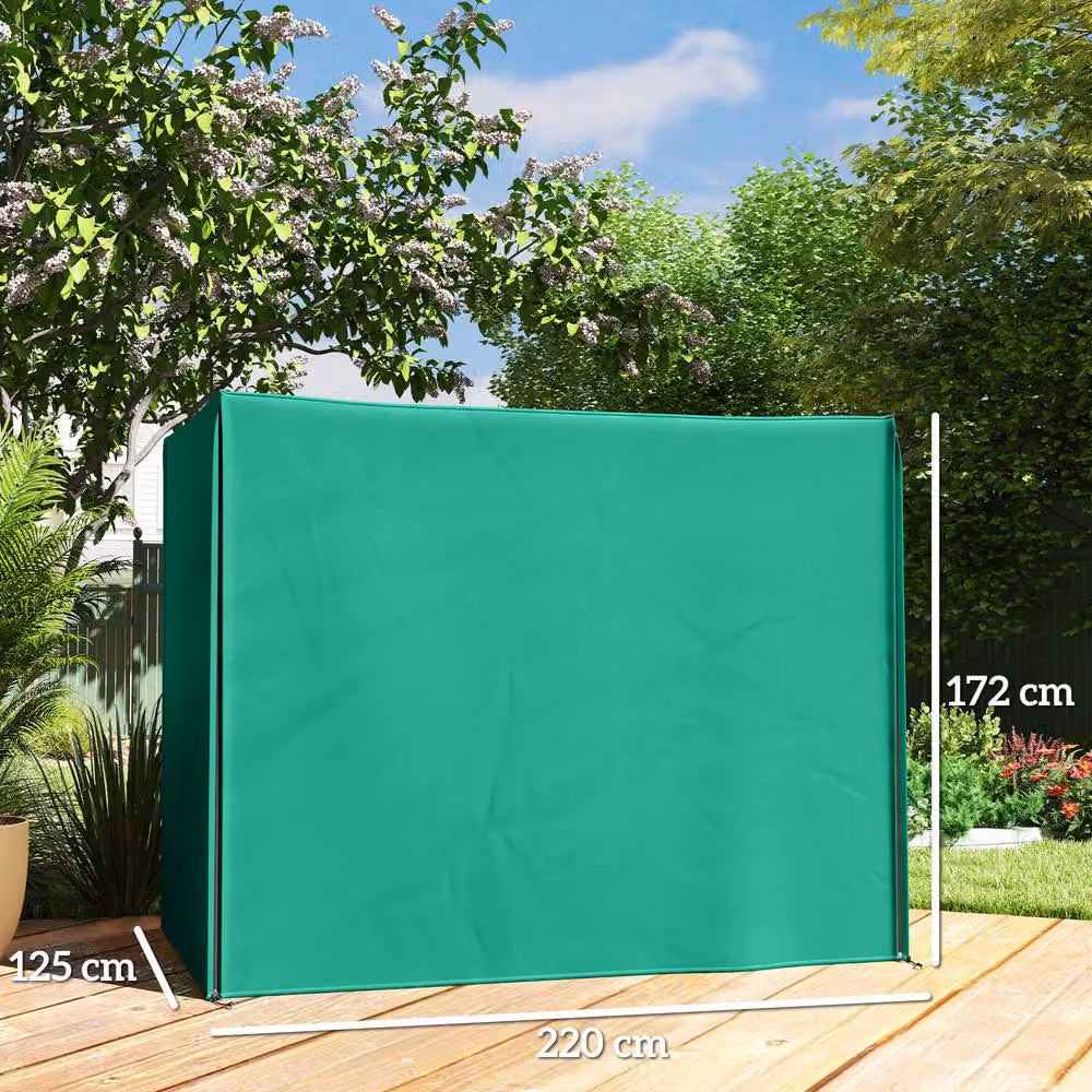 STILVORA Water-Repellent Garden Swing Bench Cover, Green, W: 220 cm, D: 125 cm – 3