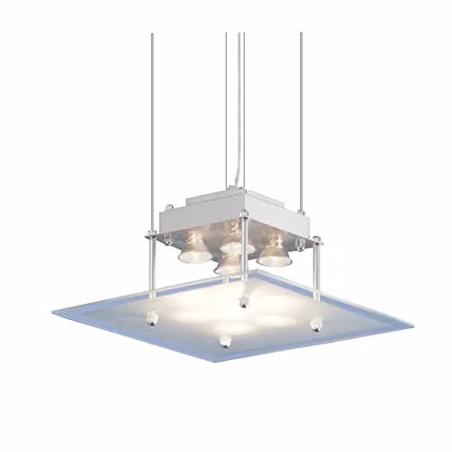 Netlighting Tormenta 4 Light Aluminium Pendant Ceiling Light in Grey, W/D/H: 120 x 55 x 36 cm
