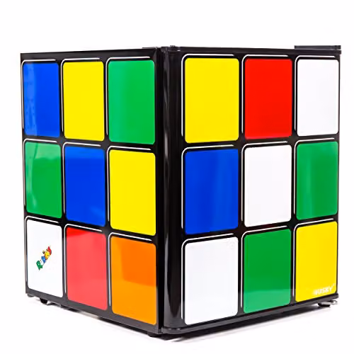 Husky HUS-HU231 Rubiks Cube Mini Fridge in Black and Multicolour – 1