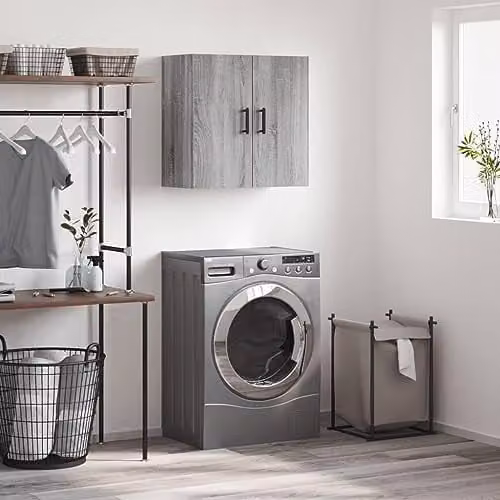 vidaXL Wall Cabinet Grey Sonoma, W/D/H: 60 x 31 x 60 cm