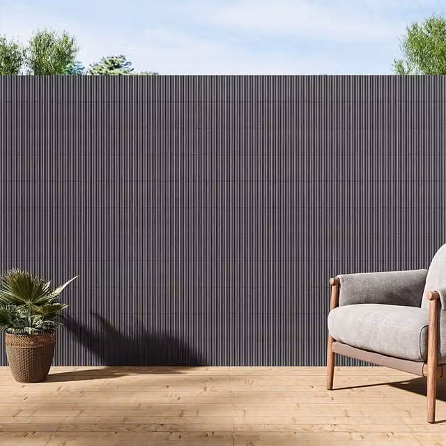 Lifeideas Opaque Privacy Fence Screen in Anthracite Grey, W: 500 cm, H: 150 cm
