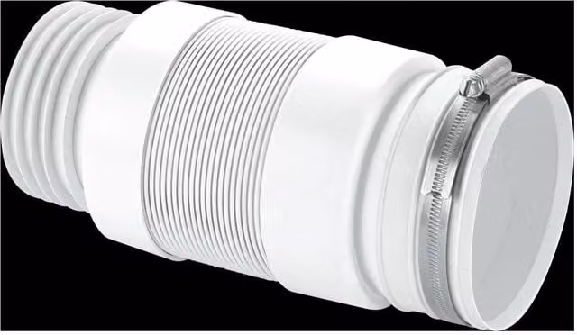 McAlpine WC-F21S White Flexible WC Connector for Back to Wall WC with 97-107mm Inlet