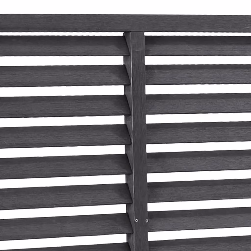 Berkfield Home Louver WPC Fence, Grey, 180 x 180 cm – 4