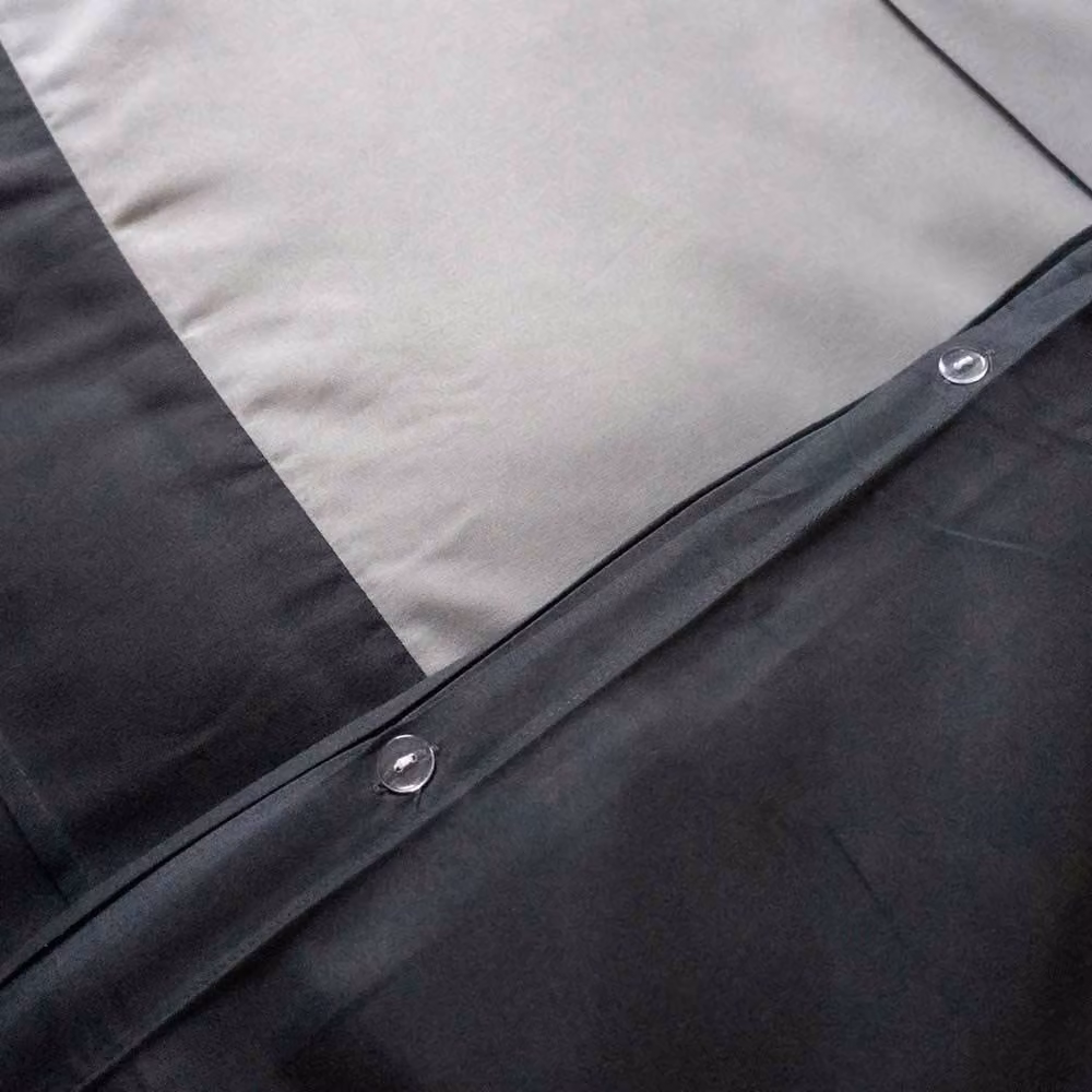Voltico Grey Panel Modern Duvet Cover and Fitted Sheet Set, Single – 3