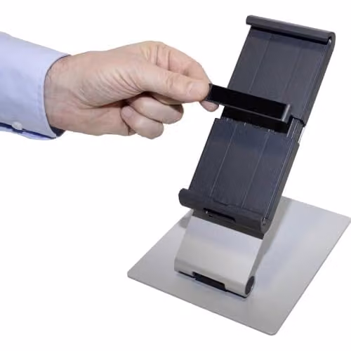 Durable Aluminium Foldable Tablet Holder Desk Stand, Silver – 1