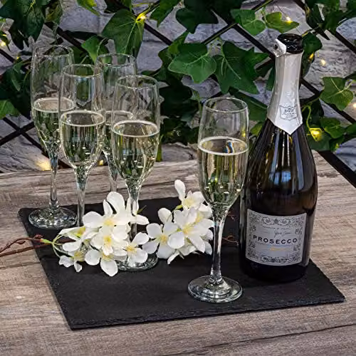 Argon Tableware Square Slate Serving Platters, Pack of 4, Black or Grey, 33 cm – 3