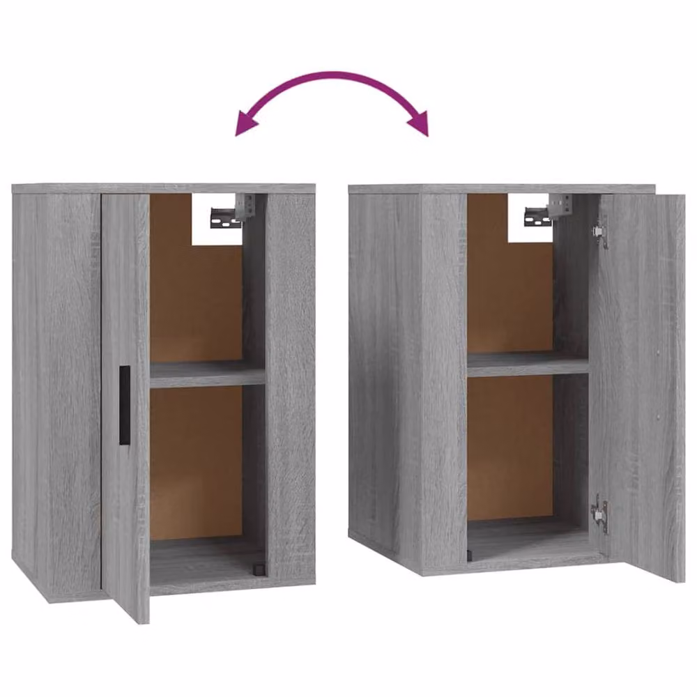 Berkfield Home Wall Mounted TV Cabinets, 2 Piece Set in Grey Sonoma, W: 40 cm, D: 34.5 cm, H: 60 cm – 4