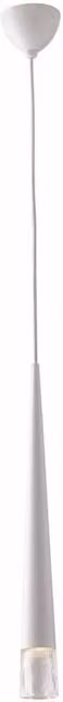 Netlighting Lancelot Slim Round Glass Ceiling Pendant Light in White with GU10 Socket