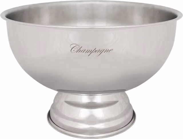 Rink Drink Stainless Steel Champagne Ice Bucket with Stand, Silver – 1