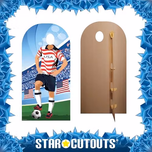 Star Cutouts USA World Cup 2026 Football Stand-In Cardboard Cutout, Multicolour Lifesize Party Photo Prop, Height: 190 cm – 4