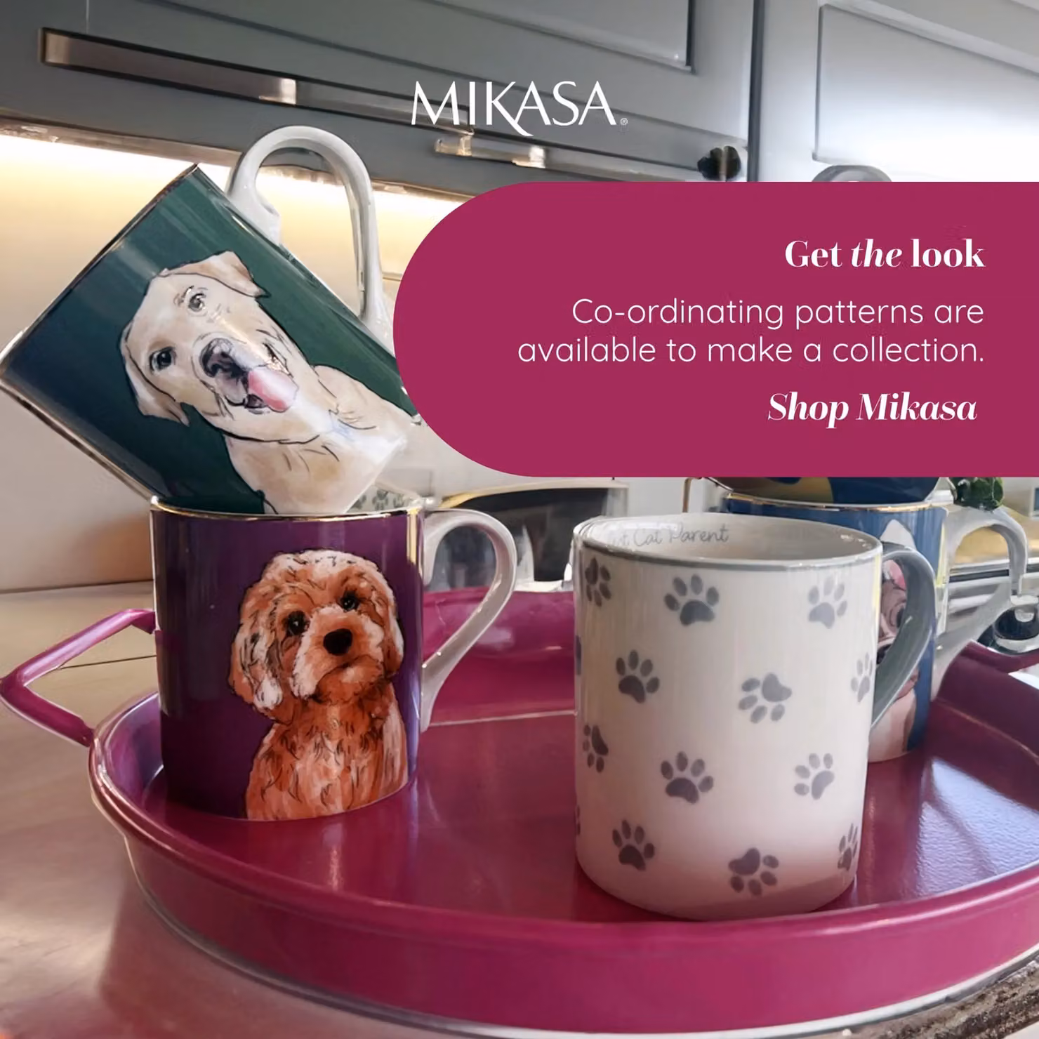 Mikasa Labrador Green and Gold Porcelain Mug, 280ml – 4