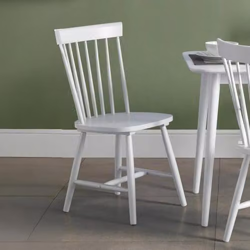 Julian Bowen Torino Set of 4 Scandinavian Style Dining Chairs in White
