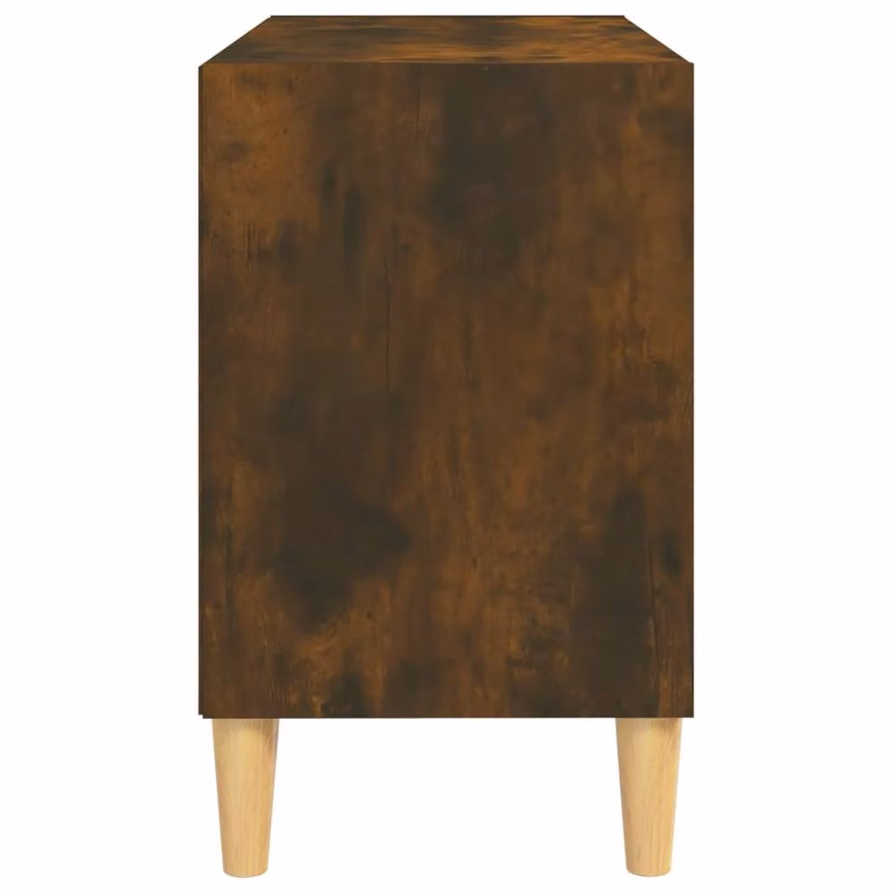 Berkfield Home Mid Century TV Cabinet in Smoked Oak Brown with Solid Wood Legs W/D/H: 69.5 x 30 x 50 cm – 4