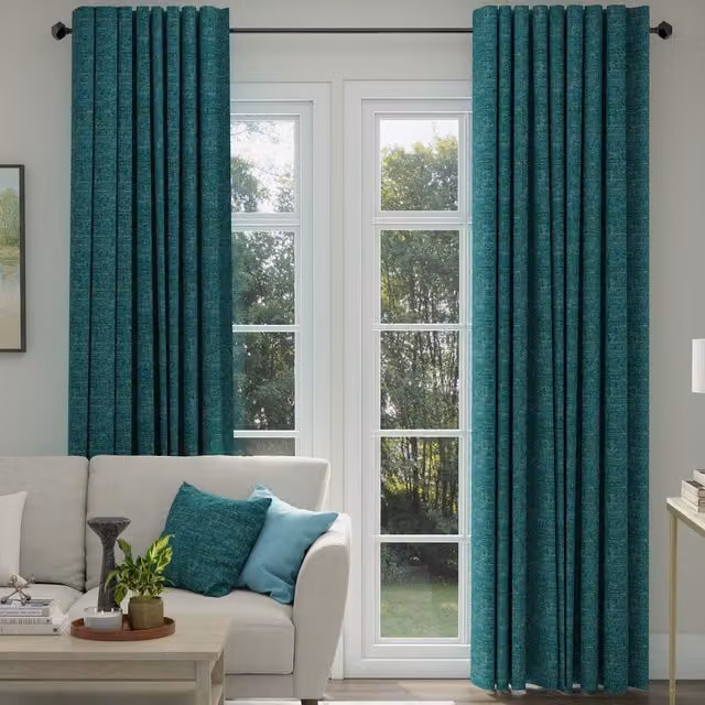 ANTE DECOR Olympus Made To Measure Blackout Curtains in Petrol and Gold