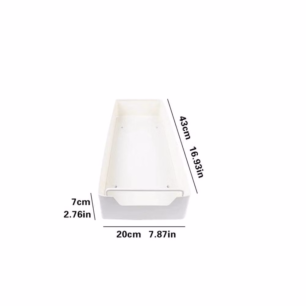 SPETLEK White Slide Out Drawer Storage Organiser for Kitchen Cupboards and Cabinets – 2