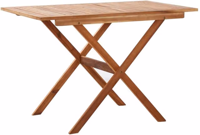 Berkfield Home Rustic Garden Table in Brown Solid Oiled Acacia Wood W/D/H: 110 x 67 x 74 cm