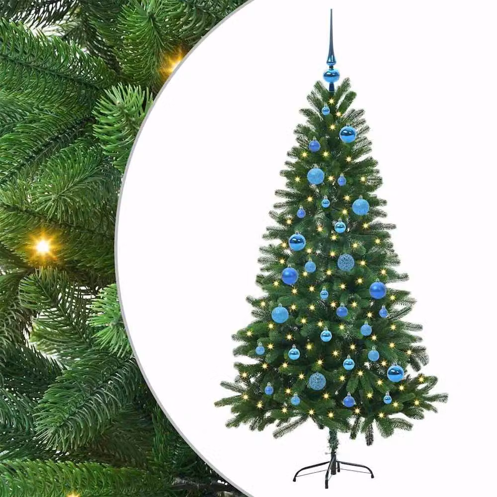 Berkfield Home Realistic Green PE Christmas Tree with 150 LEDs and Stand, Height: 150 cm – 3