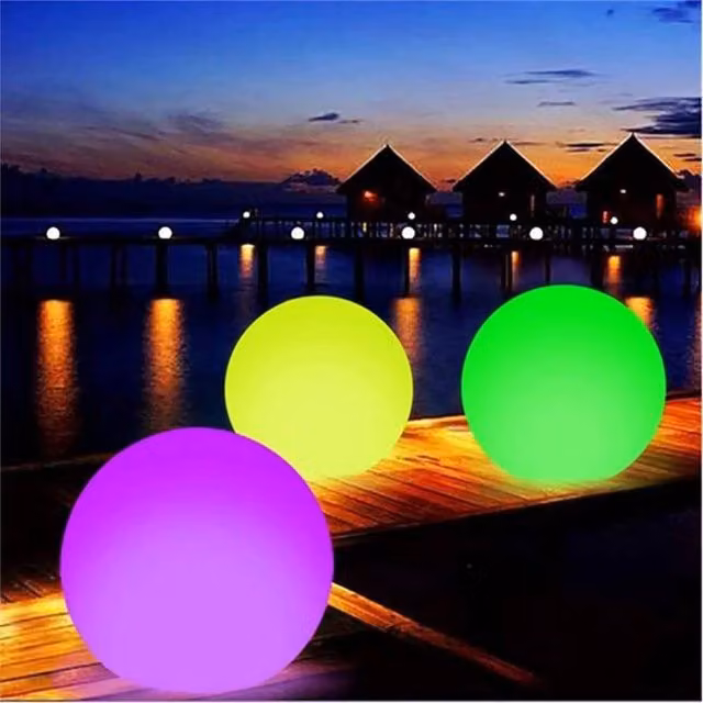 Nordara RGB LED Globe Ball Night Light with Remote Control, Multicolour Shatterproof Sphere Lamp for Garden and Tabletop Use