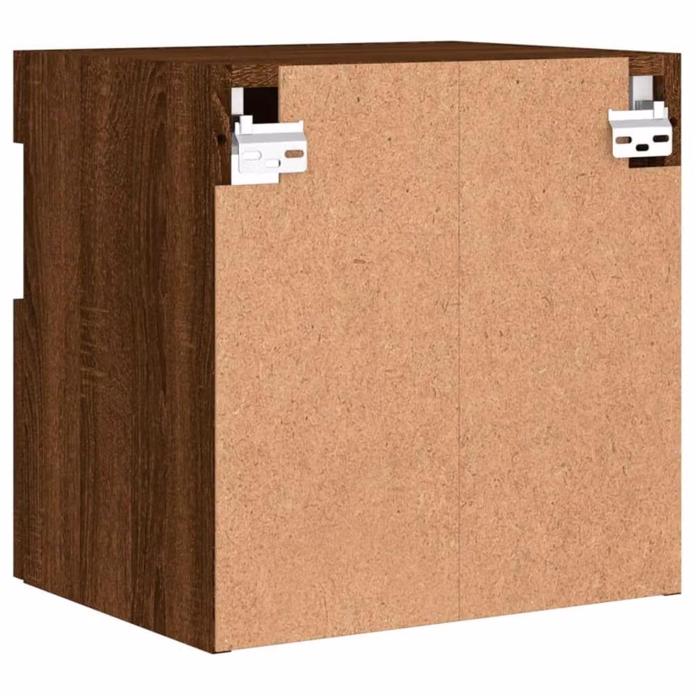 Berkfield Home Modern Wall Mounted TV Cabinet with Integrated LED Lights in Brown Oak, W/D/H: 40 x 30 x 40 cm – 8