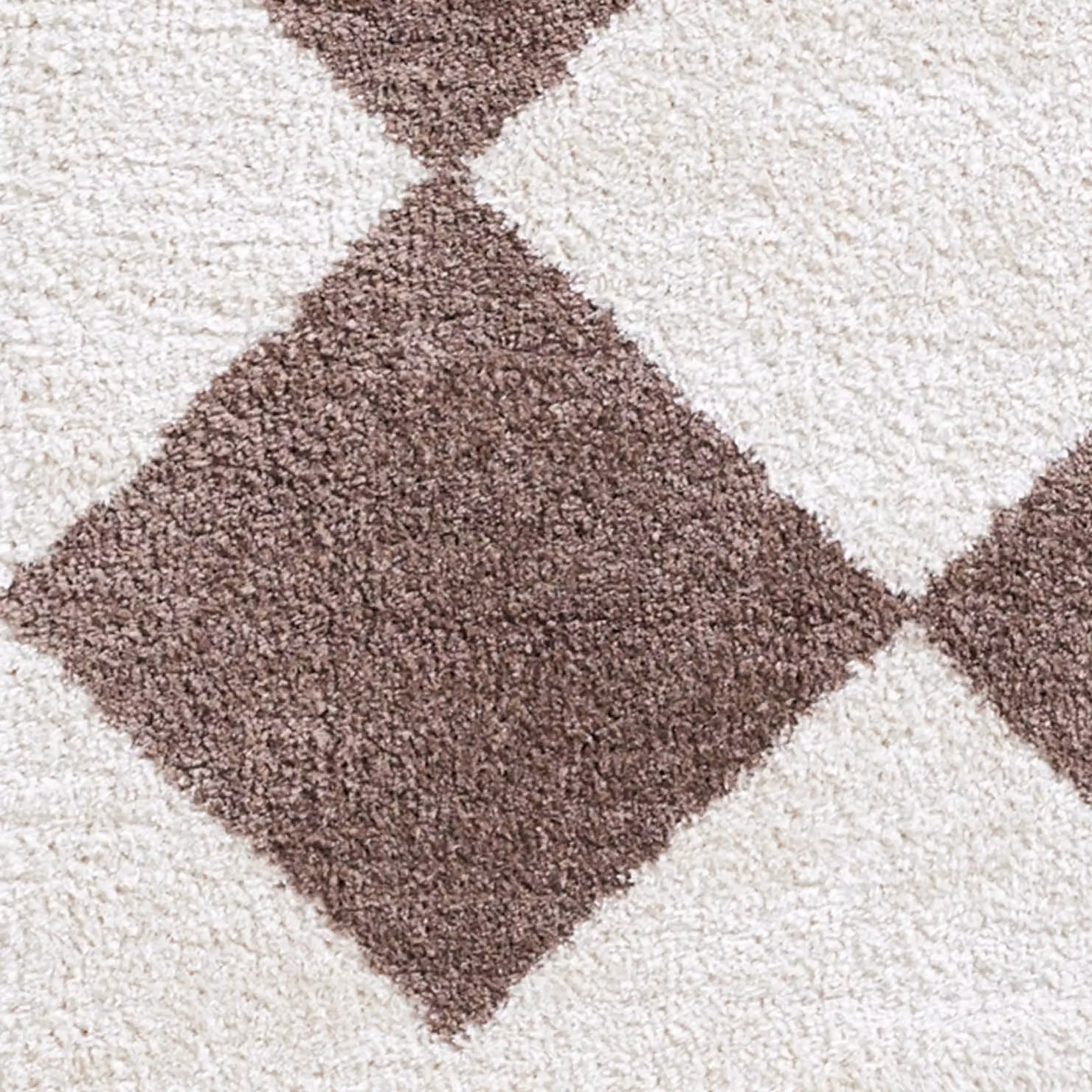 Livabliss Fossay Shag Washable Diamond Pattern High Pile Rug in Dark Brown, W/D/H: 200 x 275 cm – 6