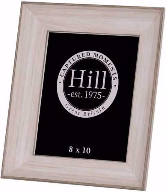 Lemon Pavilion Rustic Wood Photo Frame, White and Grey, W: 29 cm, H: 34 cm, 8x10 inch