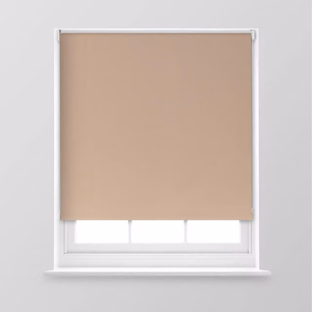 A.Unique Home Premium Trimmable Thermal Blackout Roller Window Blind, Mocha, W: 180 cm, H: 170 cm