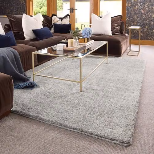 My Lux Silver Grey Shaggy Rectangular Rug, Hand Tufted Polypropylene, W/D/H: 160 x 230 cm, Stain-Resistant, Washable and Non-Slip – 2