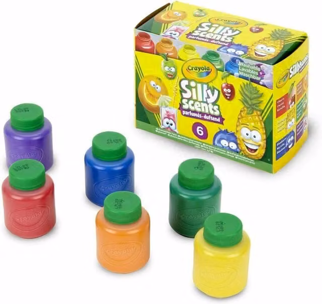Crayola Washable Scented Silly Scents Kids Painting Kit, 6 Count, Multicolour