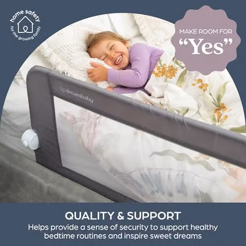 Dreambaby Nicole Bed Guard Rail for Toddlers in Grey, W: 150 cm, H: 50 cm – 4