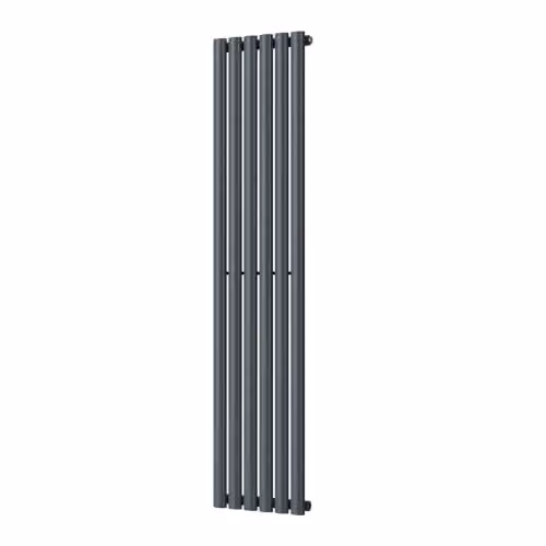 UK Radiators Omeara Anthracite Elliptical Tube Vertical Designer Radiator, H: 160 cm, W: 34.8 cm – 2