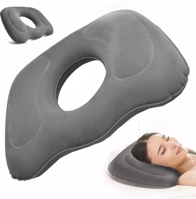 NESTLUNE Inflatable Donut Orthopaedic Coccyx Pain Relief Cushion in Grey, W: 100 cm, L: 190 cm – 1