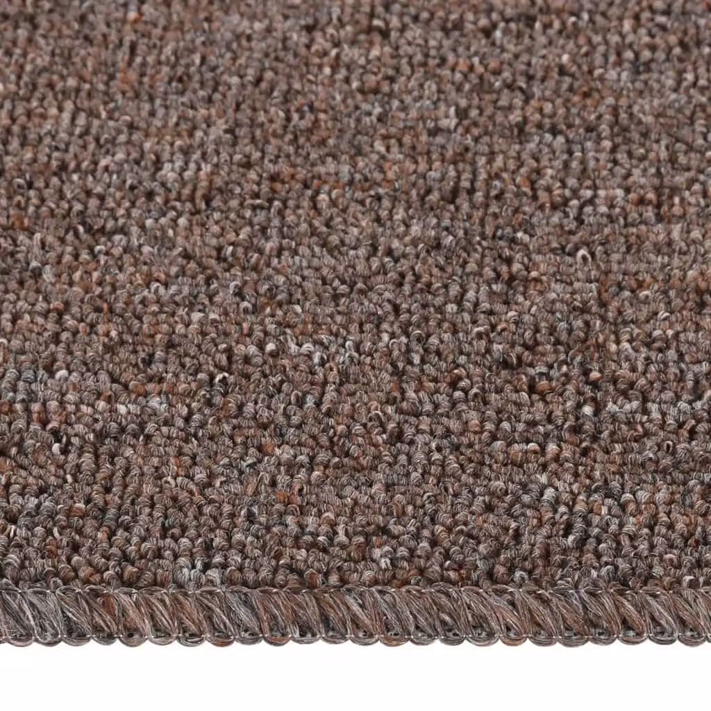 Berkfield Home Anti Slip Rectangular Stair Mats, Brown, 15 Pack, W: 60 cm, D: 25 cm – 3
