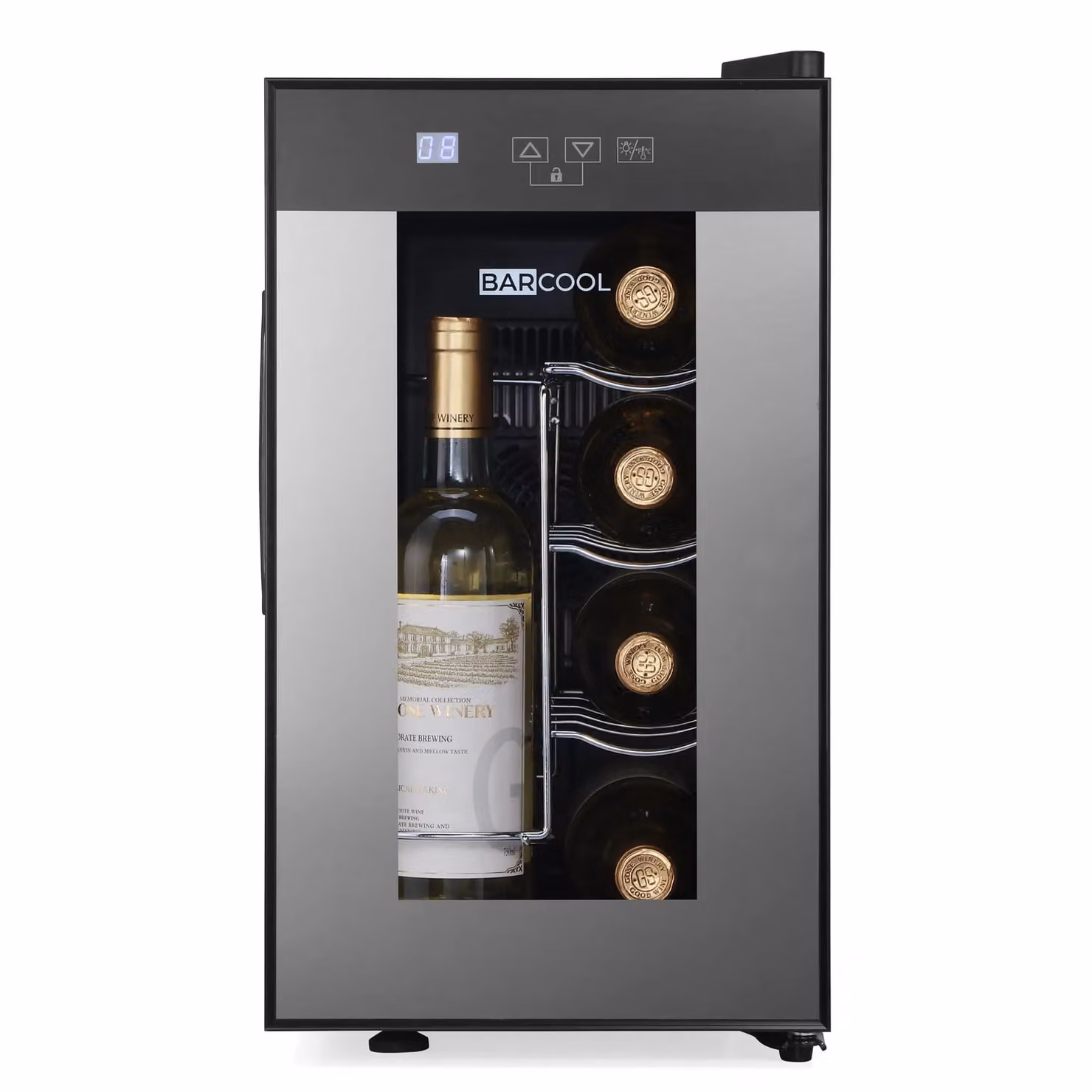 Subcold Barcool VINO8 Countertop Wine Fridge, Black, 8 Bottle Capacity, Single-Zone Thermoelectric Cooler with Glass Door and LED Interior Light, W/D/H: 46.5 x 25.8 x 50.8 cm – 4
