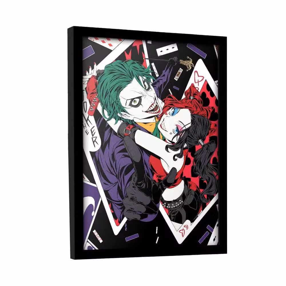 Batman Harley Quinn and The Joker Multicolour Framed Paper Poster – 2