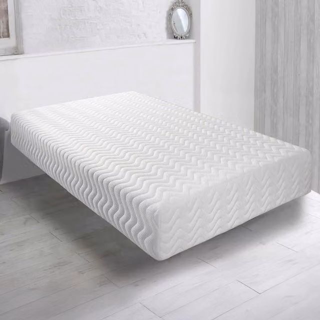 Aspire Cool Blue Relief Viscoelastic Foam Mattress in White, W/D/H: 200 x 200 cm