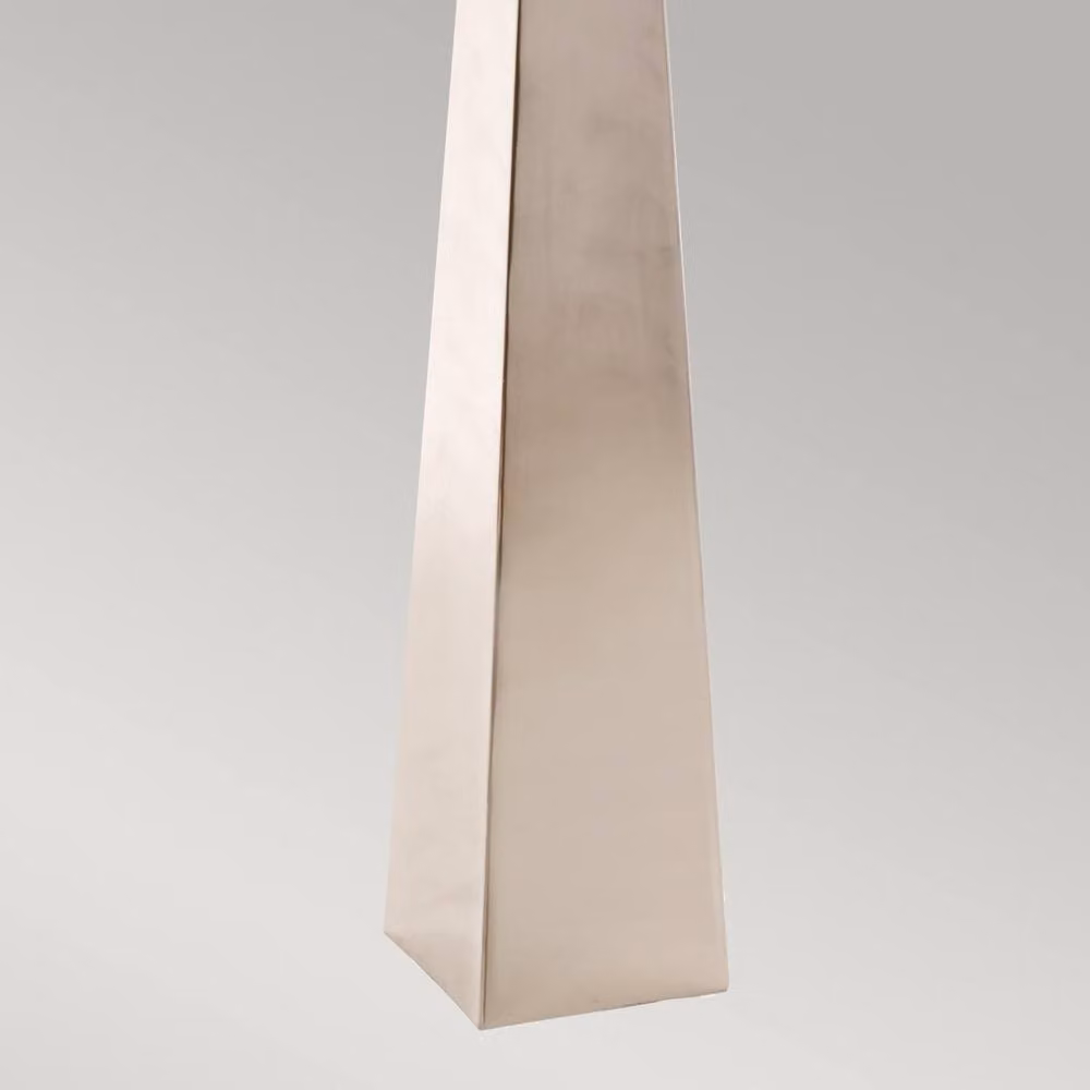 Netlighting Ascent Modern Floor Lamp with Cone Fabric Shade in Grey and Silver Metal, H 180 cm x W 41 cm – 3