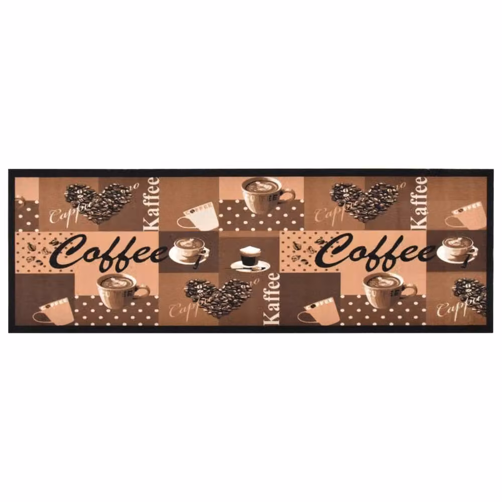 Berkfield Home Washable Kitchen Carpet, Coffee Brown, W: 60 cm, L: 300 cm – 2