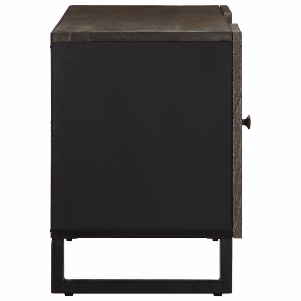 Berkfield Home Black Mango Wood TV Cabinet W/D/H: 105 x 33 x 46 cm – 3