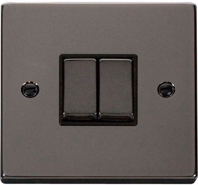 SE HOME Black Two Way Flush Screw Modern Switch
