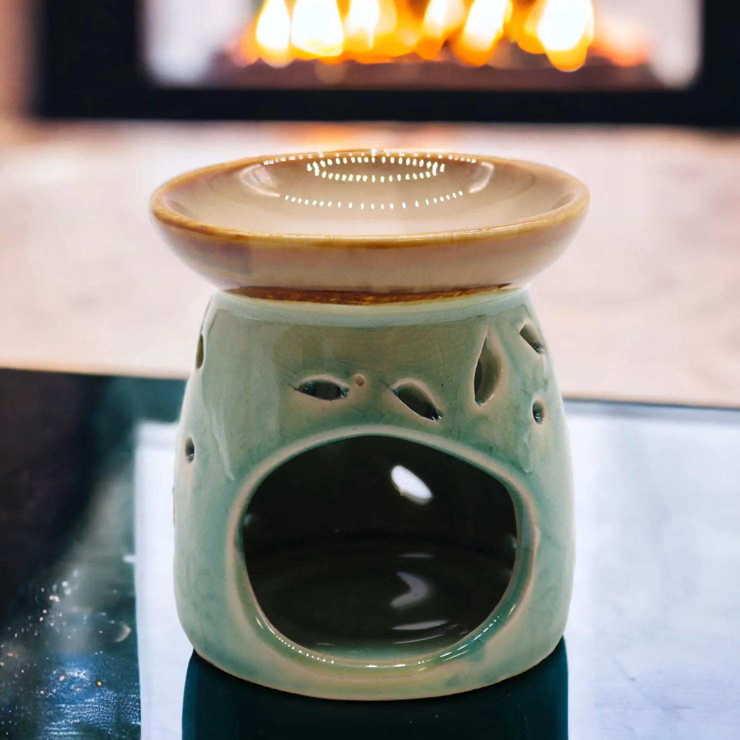 KDMD Classic Ceramic Tealight Oil Burner, Blue – 3