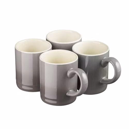 Cooks Professional 4 Piece Grey Stoneware Espresso Cup Set, 100ml Capacity – 1